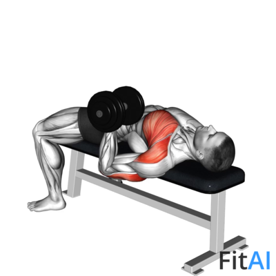 Dumbbell Lying One Arm Press