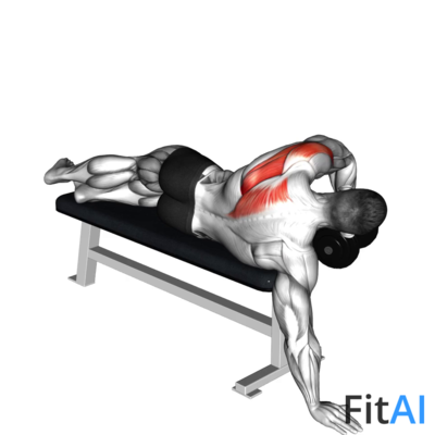 Dumbbell Lying One Arm Deltoid Rear