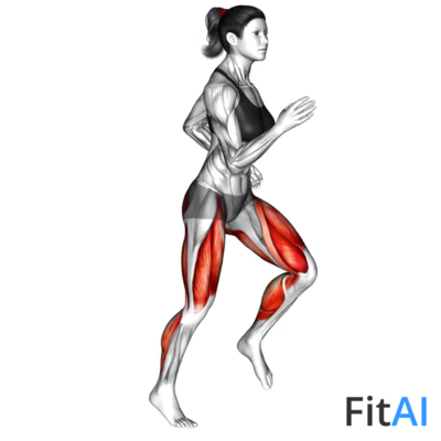 Run and Half Knee Bend