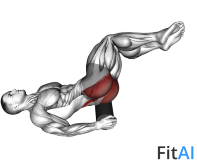 Roll Glute Twist Lying on Floor