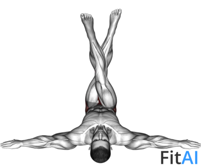 Lying Criss Cross Legs