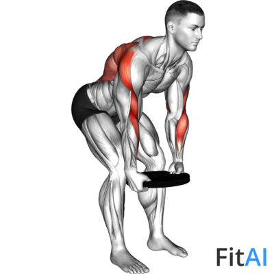 Weighted Plate Bent-Over Row