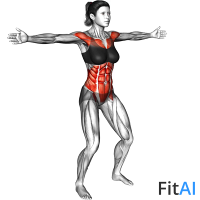 Standing Hip Saggital Rotation with Shoulders Transverse Flexion