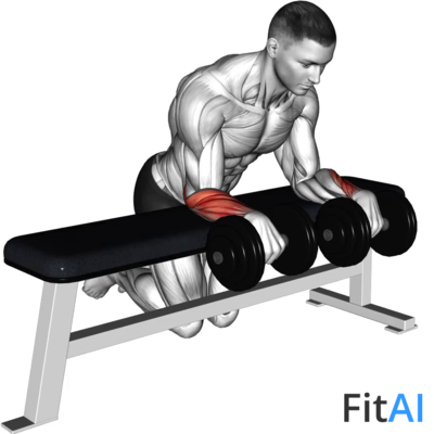 Dumbbell Over Bench Wrist Curl