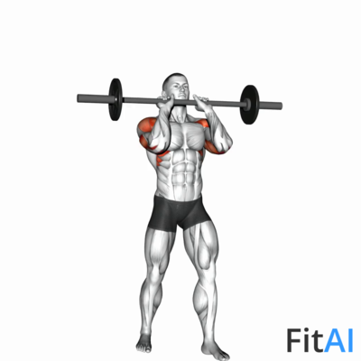 Barbell Standing Close-Grip Military Press