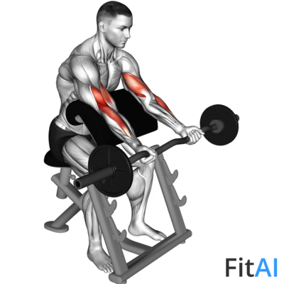 EZ-Barbell Preacher Curl