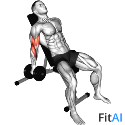 Dumbbell Incline Alternating Curl