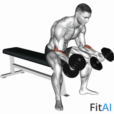 Dumbbell Seated Neutral Wrist Curl