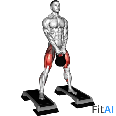 Kettlebell Sumo Squat off Stepbox