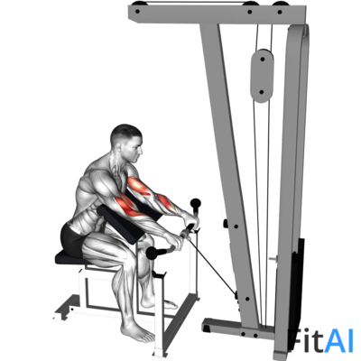 Cable Reverse Preacher Curl