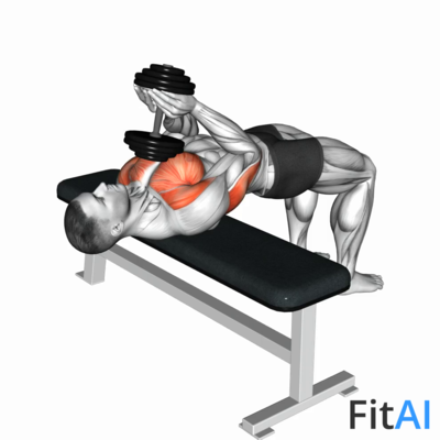 Close-grip One Dumbbell Press