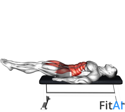 Lying Leg Raise Flat Bench