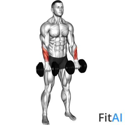Dumbbell Standing Wrist Reverse Curl