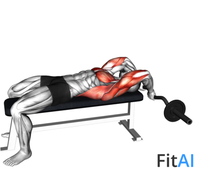 EZ-Bar Lying Bent Arms Pullover