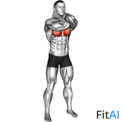 Bodyweight Standing Elbow Touches (Hands on neck)