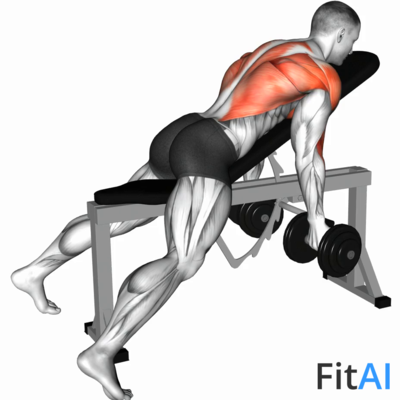 Dumbbell Reverse-Grip Incline Row