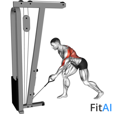 Cable One Arm Bent-Over Row