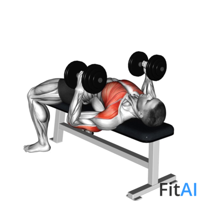 Dumbbell Lying Hammer Press