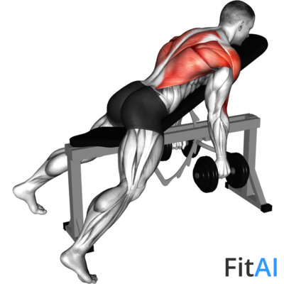 Dumbbell Hammer-Grip Incline Bench Two Arm Row