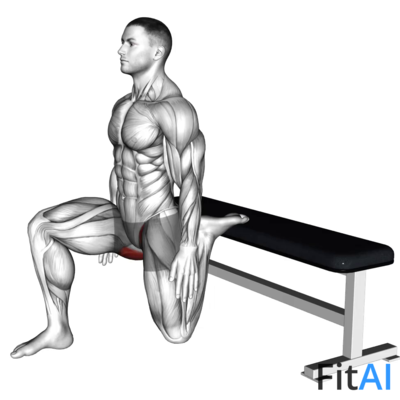 Hip Flexor Stretch Rear foot elevated