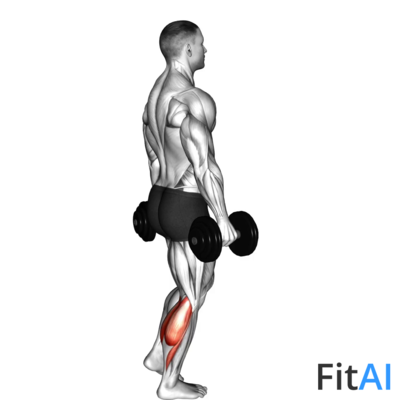 Dumbbell Standing One Leg Calf Raise