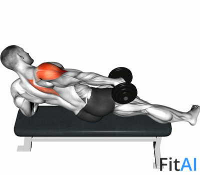 Dumbbell Side Lying One Hand Raise