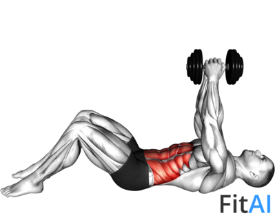 Dumbbell Straight Arm Crunch (V2)