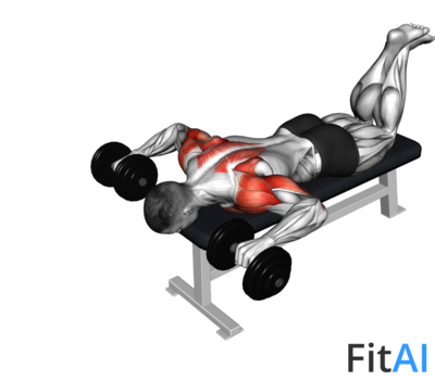 Dumbbell Face Down Lying Shoulder Press