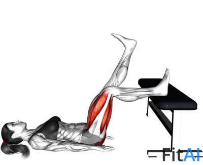 Glute Bridge One Leg on Bench