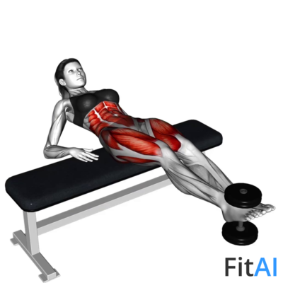 Weighted Twisting Crunch (on bench)