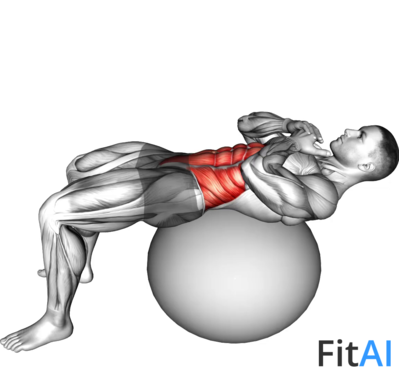Crunch (on stability ball)