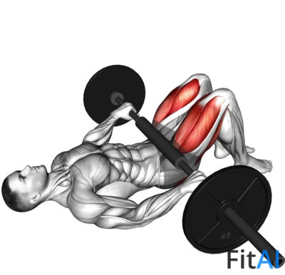 Barbell Glute Bridge (hands on bar)