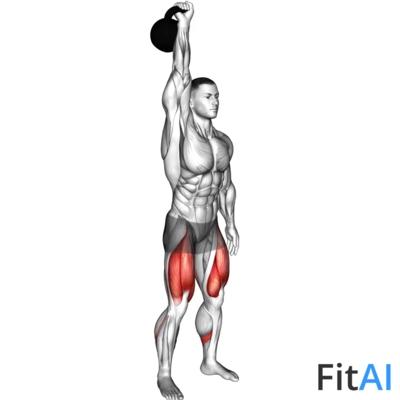 Kettlebell One Arm Overhead Squat