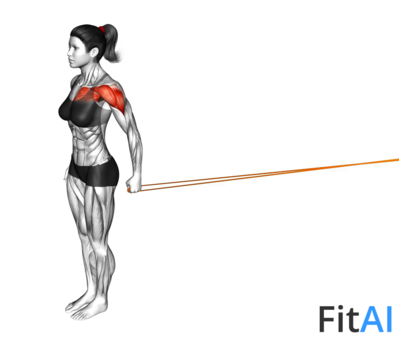 Resistance Band Standing One Arm Shoulder Flexion
