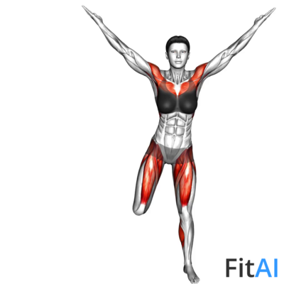 Butt Kick with Shoulder Tap