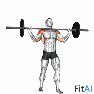 Barbell Standing Wide Military Press