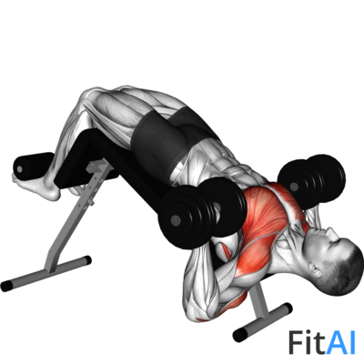 Dumbbell One Arm Alternate Decline Bench Press