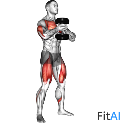 Dumbbell Press Squat