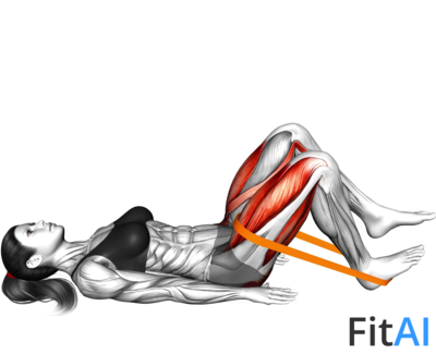 Resistance Band One Leg Glute Bridge
