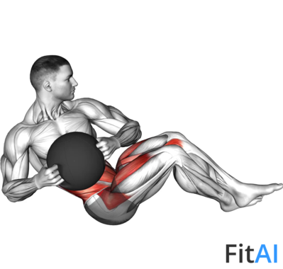 Medicine Ball Russian Twist (legs-up)