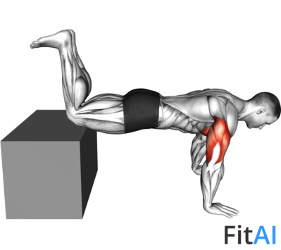 Decline Kneeling Push-Up on Box