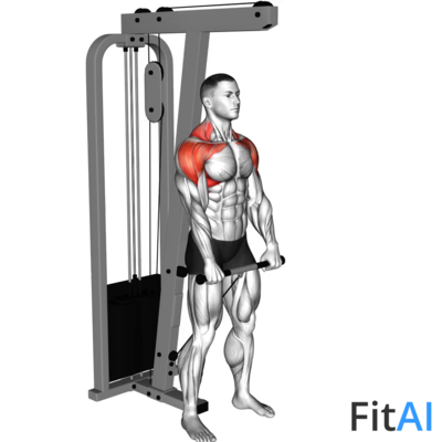 Cable Standing Front Raise Variation