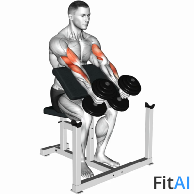 Dumbbell Peacher Hammer Curl