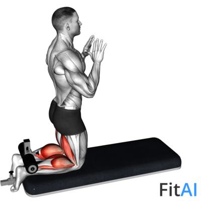 Inverse Leg Curl with Bench Pads