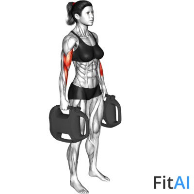 Bottle Weighted Alternate Hammer Curl