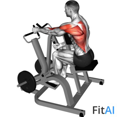 Lever One Arm Neutral-Grip Seated Row (Plate)