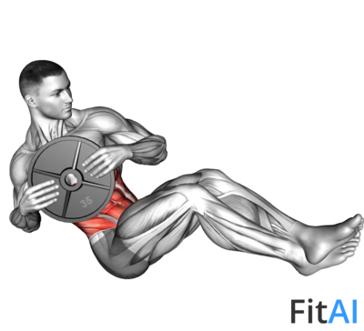 Weighted Russian Twist (legs up)