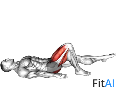 One Leg Bridge with Outstretched Leg (left)
