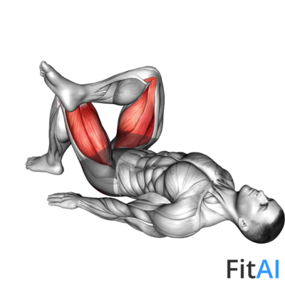 Leg Over Knee Glute Bridge