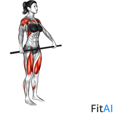 Stick Lunge with Overhead Raise Stretch